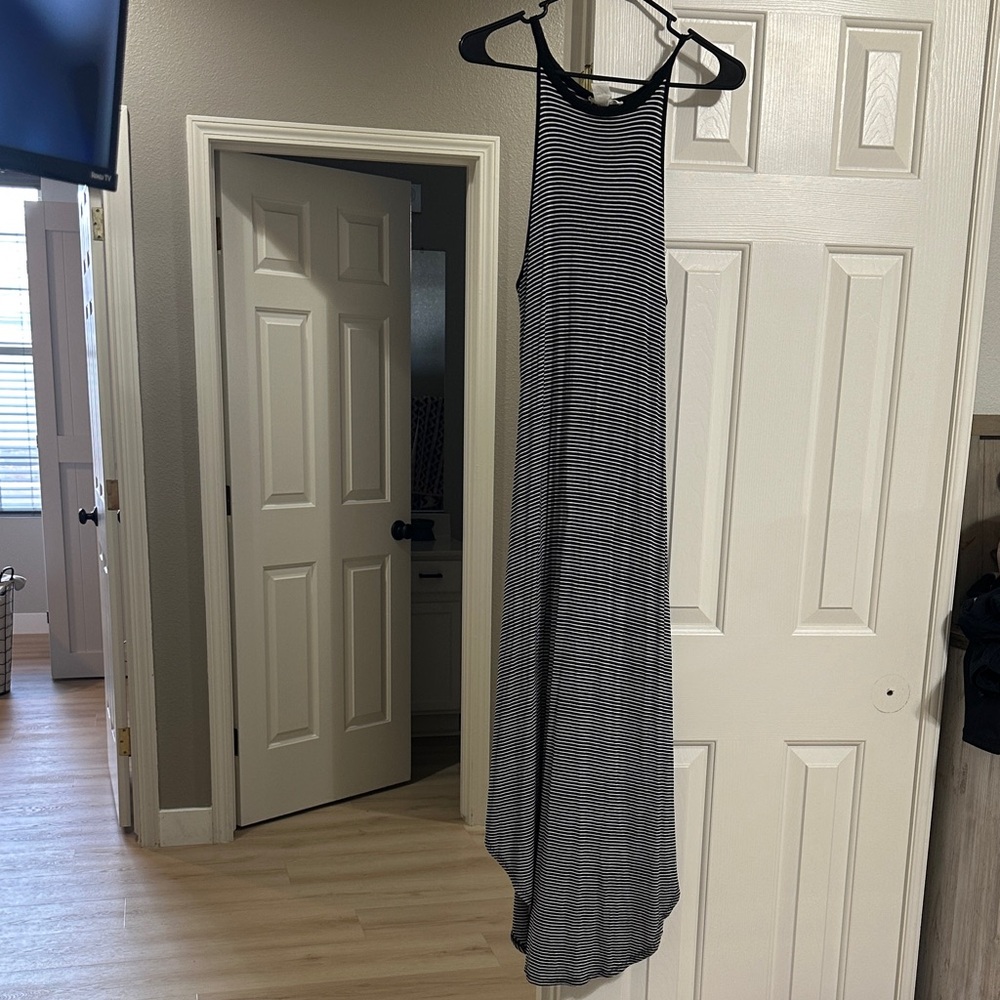 Rolla Coster Monochrome Striped Maxi Dress